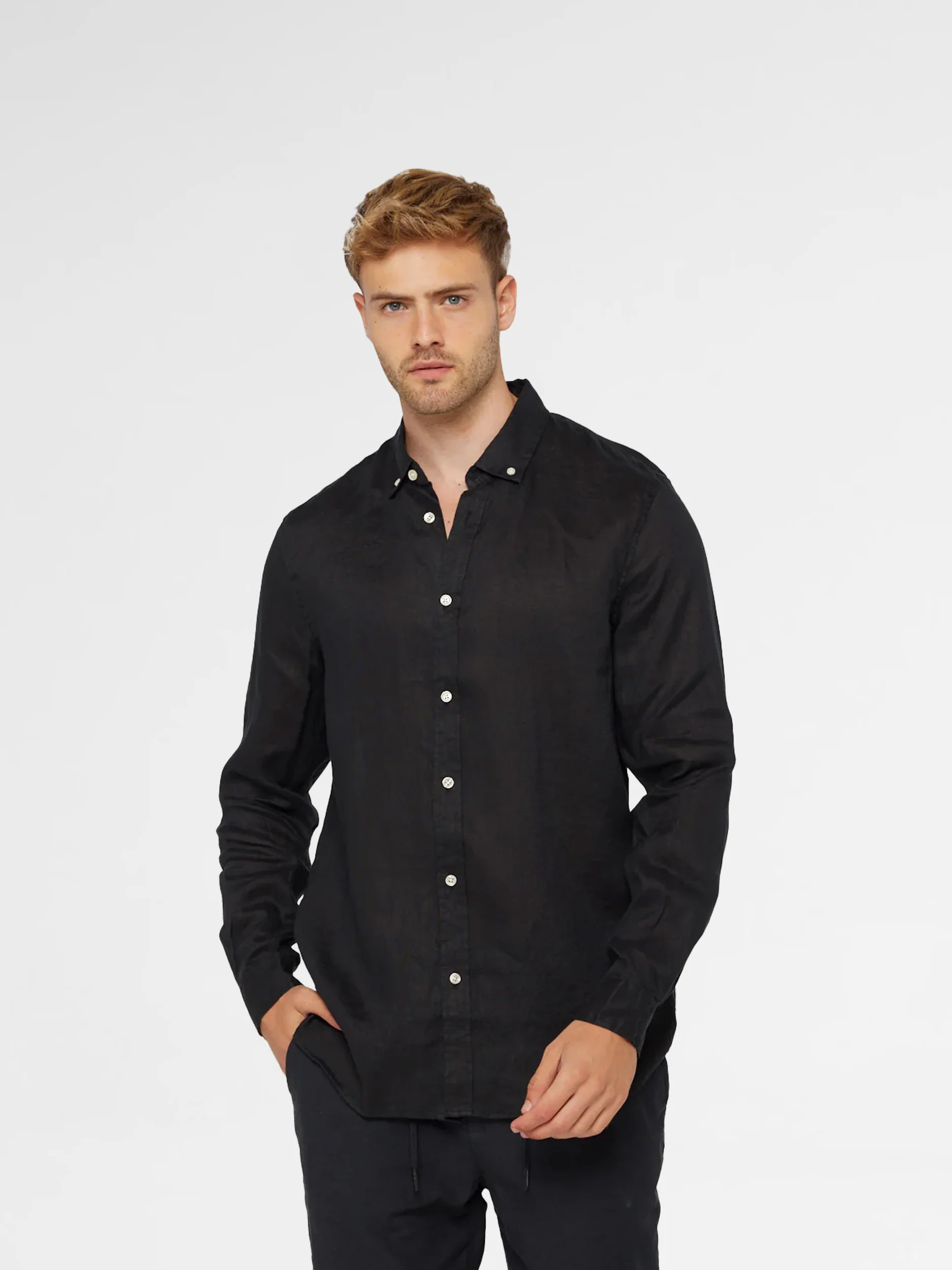 Scotch & Soda Linen Shirt - Black