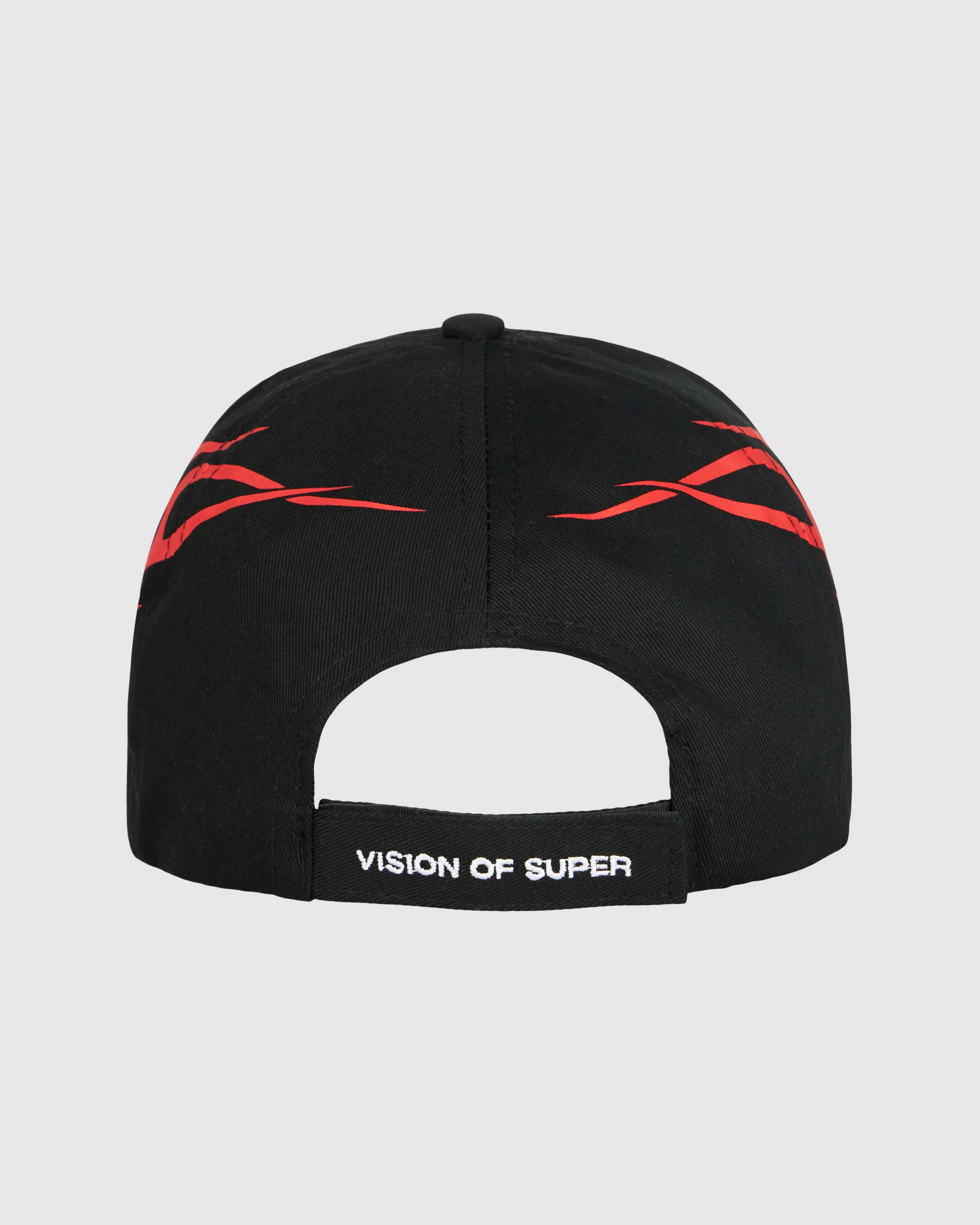 VISION OF SUPER BLACK CAP WITH RED TRIBAL PRINT - Image 3