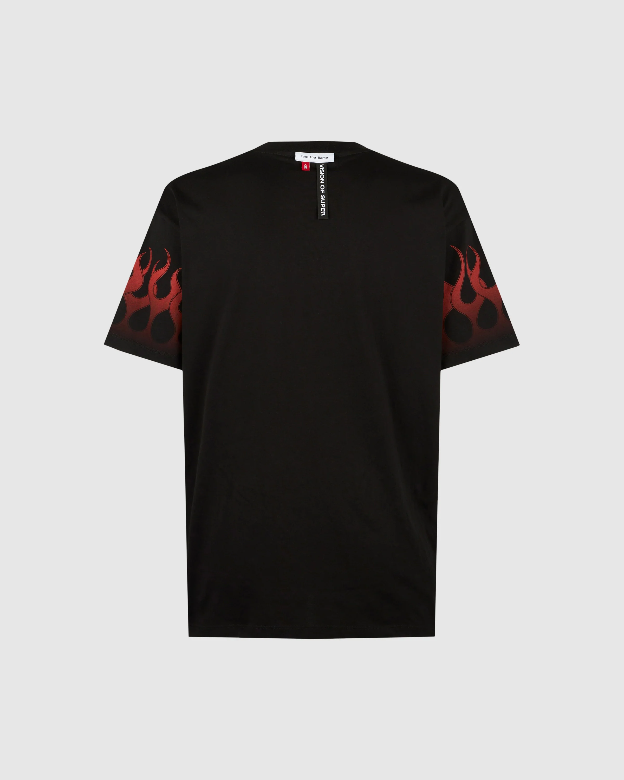 VISION OF SUPER BLACK TSHIRT WITH RED FLAMES - Image 10