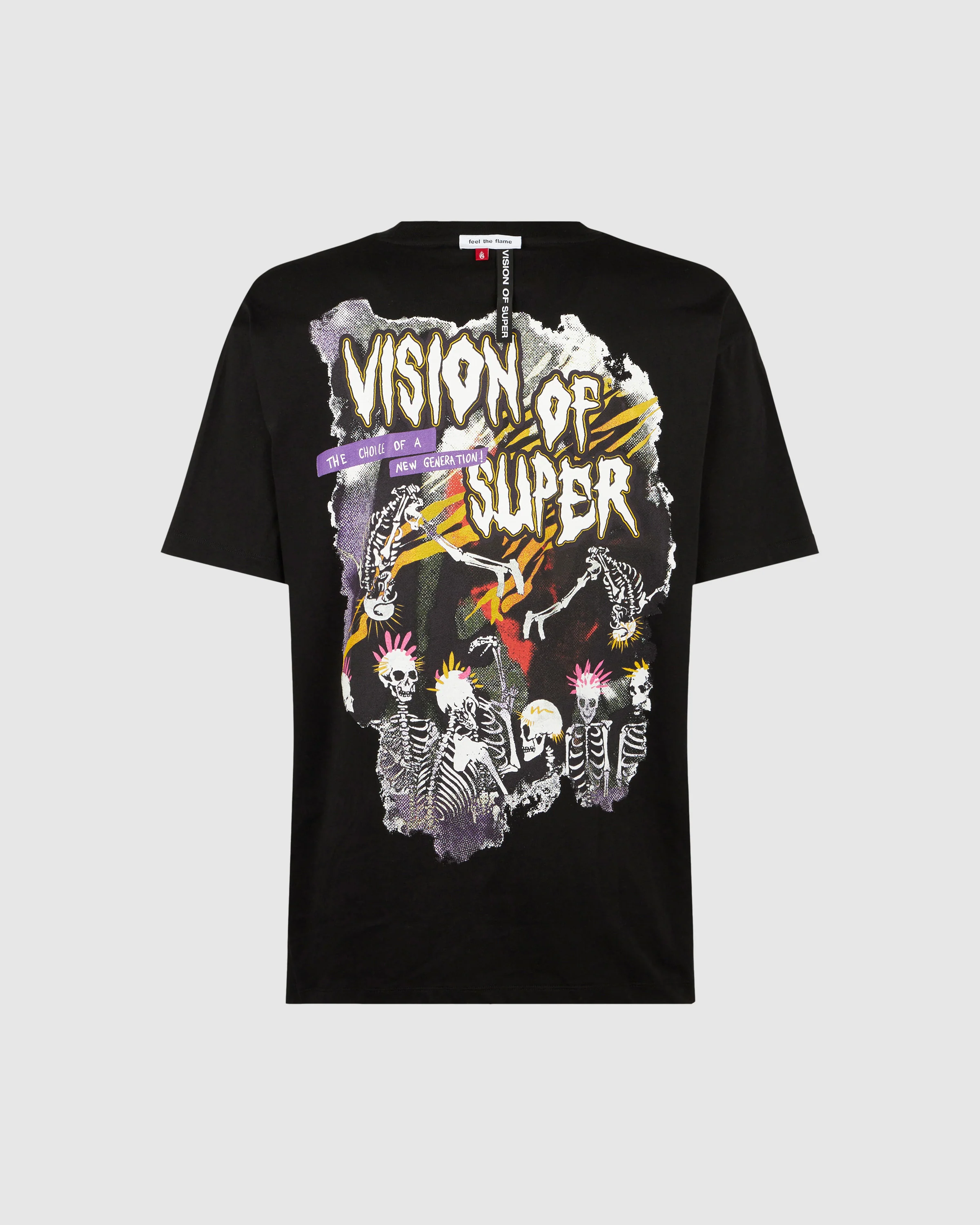 VISION OF SUPER BLACK TSHIRT WITH SKELETON PRINT - Image 2