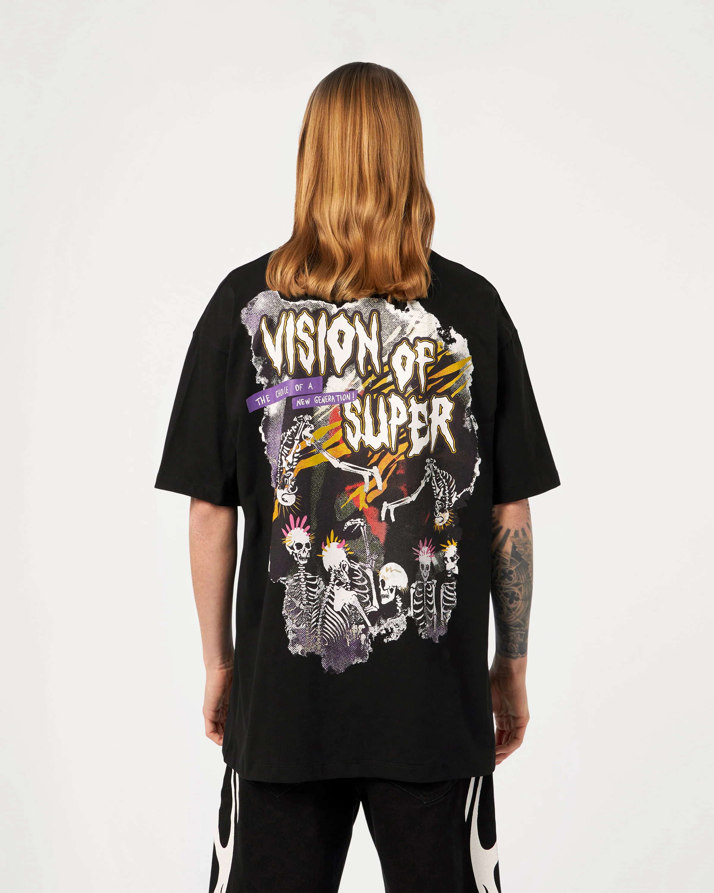 VISION OF SUPER BLACK TSHIRT WITH SKELETON PRINT - Image 5