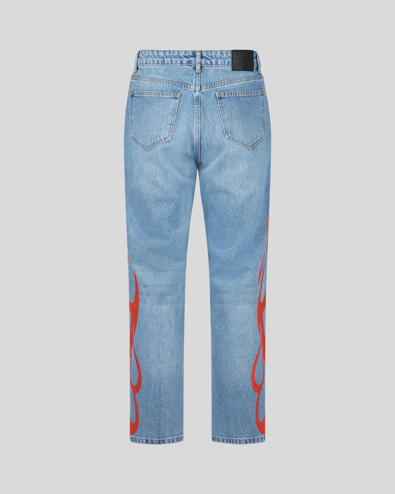 VISION OF SUPER BLUE JEANS WITH RED FLAMES - Image 2