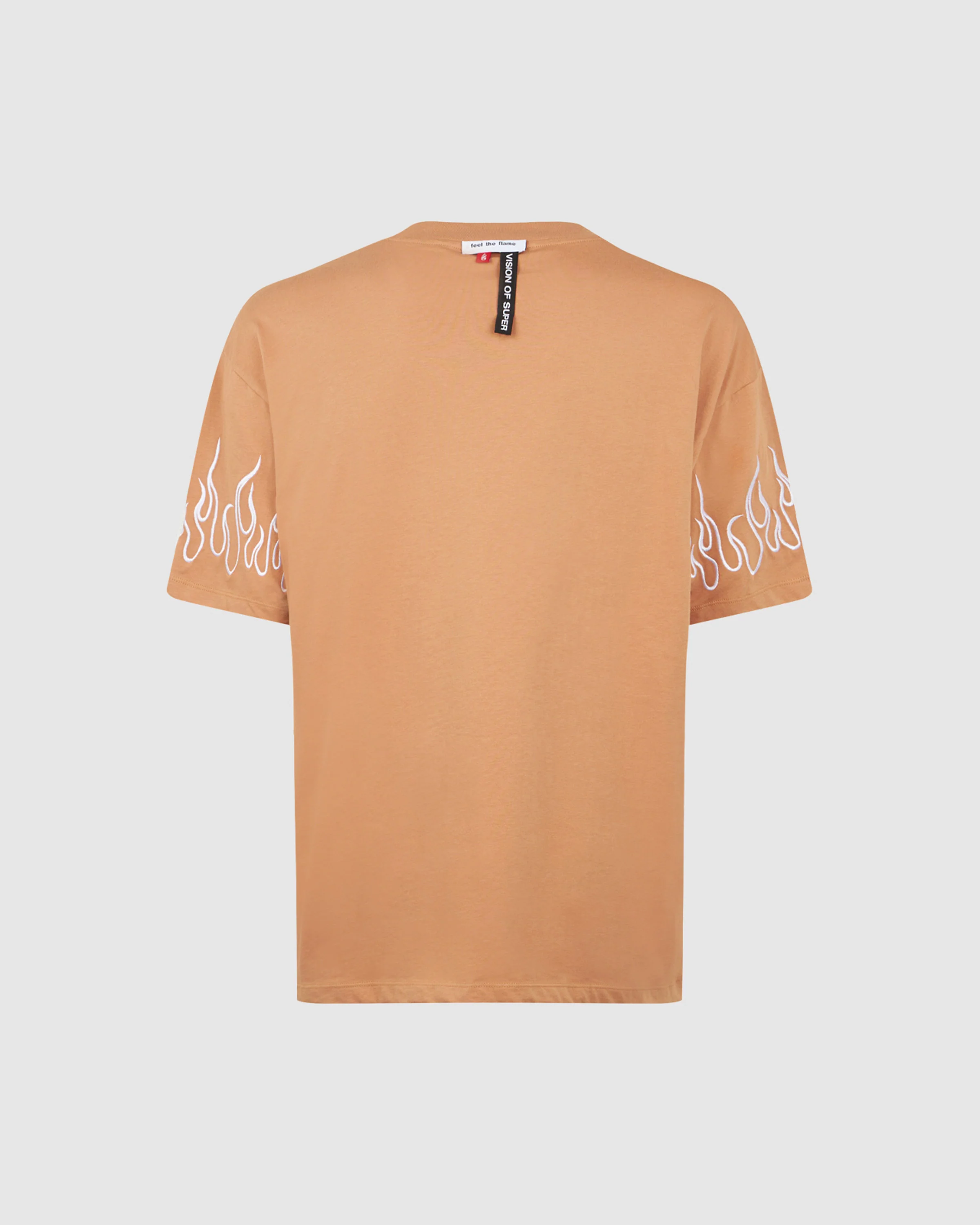 VISION OF SUPER TERRACOTTA T-SHIRT WITH EMBROIDERY FLAME - Image 2